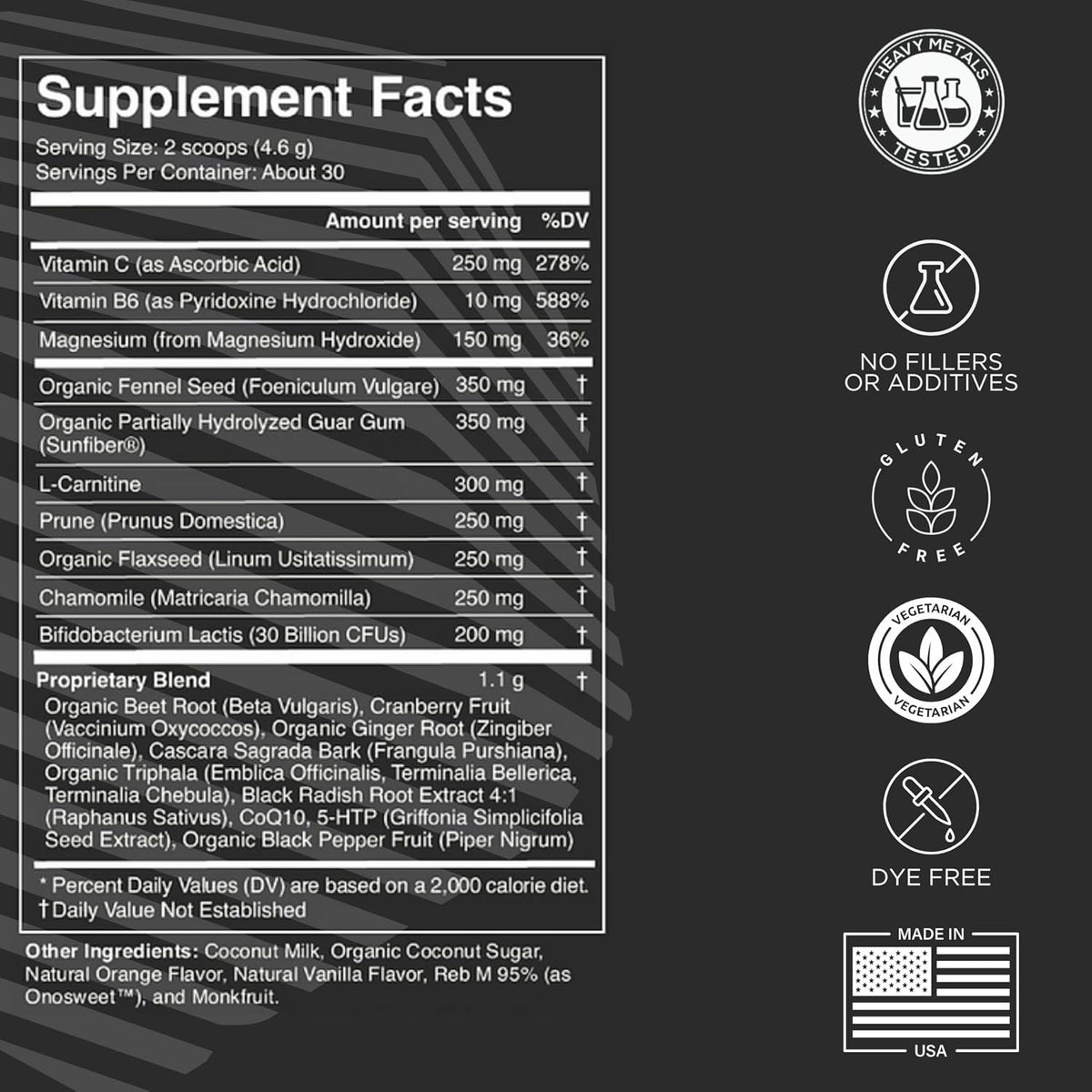 Mega Motility – Digestive Health Supplement for GI Motility – Herbal Prebiotic/Probiotic Powder – 30 Servings - görsel 4