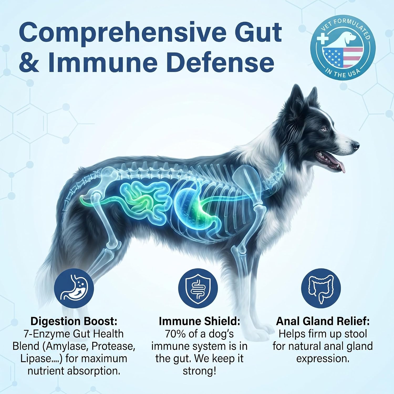 Probiotics for Dogs 120 Chews with Enzymes, Papaya, Pumpkin & Krill Oil - görsel 4