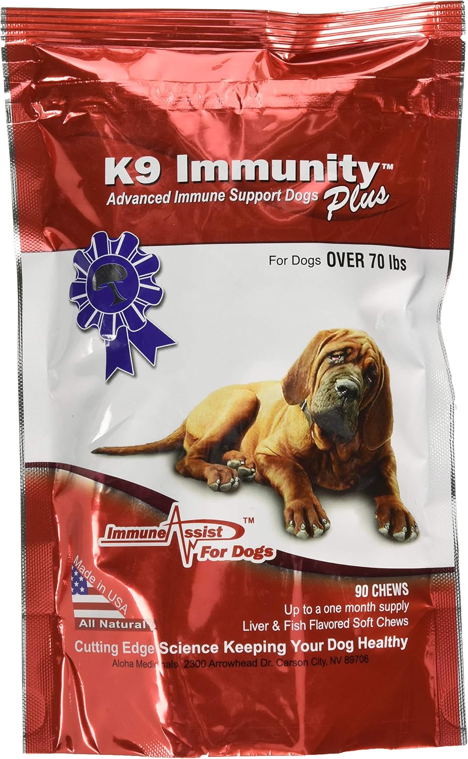 Aloha Medicinals K9 Immunity Plus - Immune Support Soft Chews for Dogs Over 70 Pounds (90 Count) - görsel 3