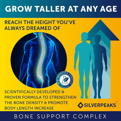 Height Growth Maximizer - Natural Capsules to Support Height Potential | Made in the USA with Calcium, Zinc, GABA & Vitamin D3 for Bone Strength and Joint Support* | Hormone-Free, 60 Capsules