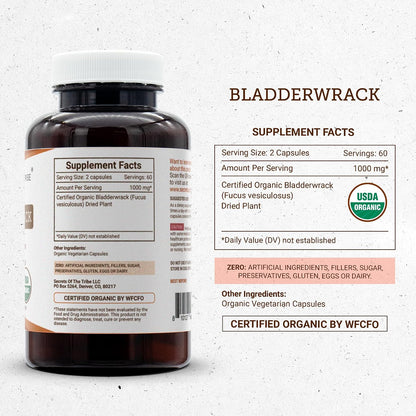 Secrets of the Tribe Bladderwrack USDA Organic Capsules