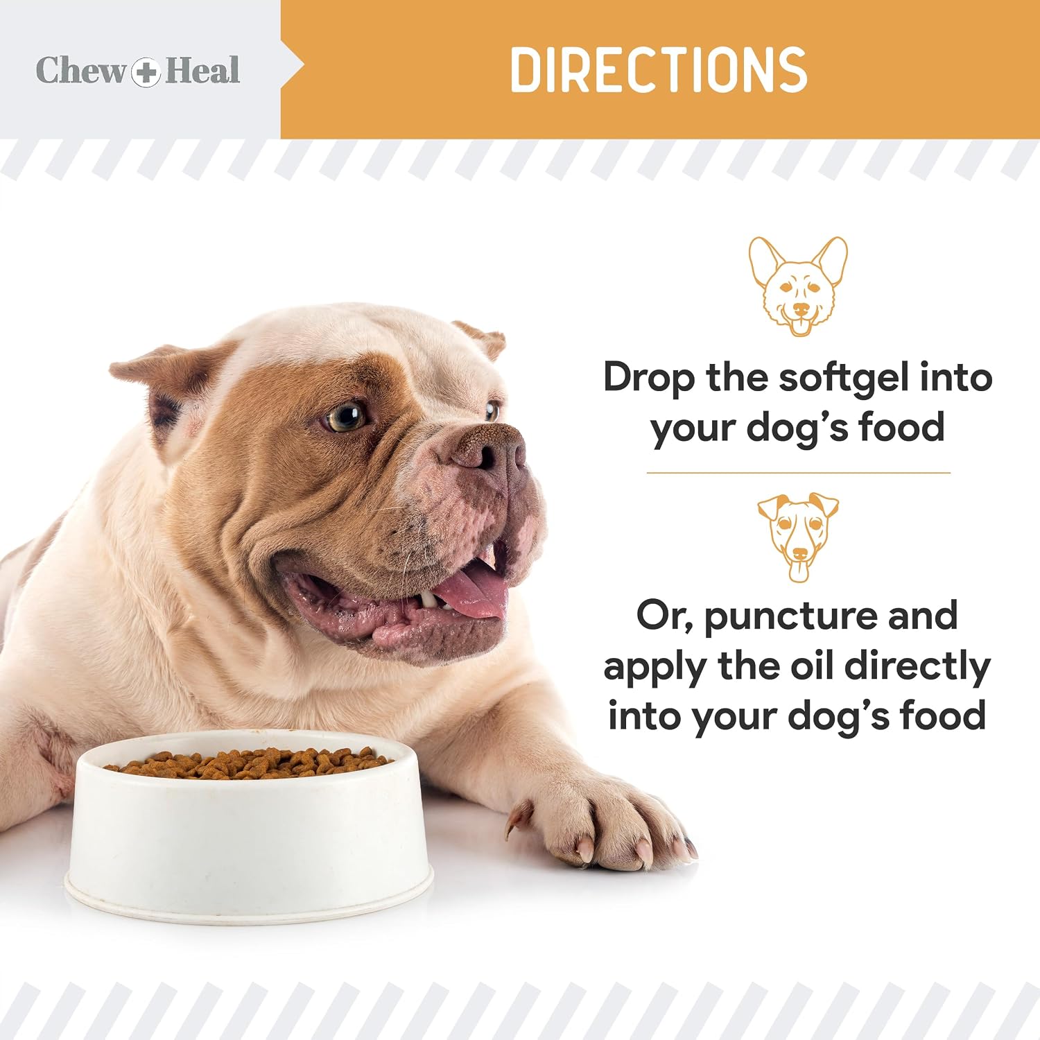 Chew + Heal Labs Wild Caught Omega-3 Fish Oil for Dogs – 300mg Mini Soft gel capsules, 360 Count - görsel 5