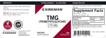 Kirkman - TMG 175 mg - 180 Capsules