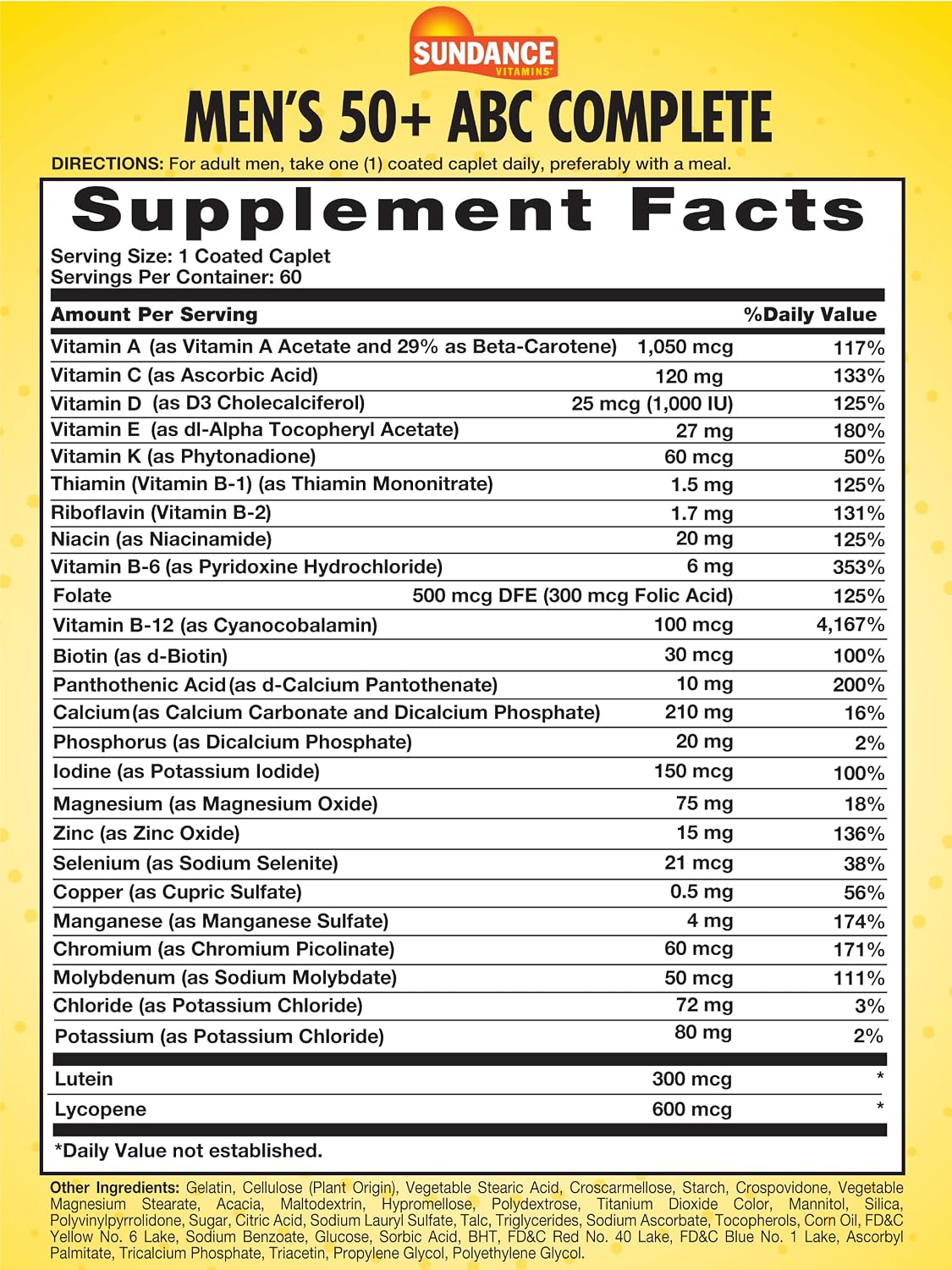 Sundance Men's 50+ Multivitamin Caplets - görsel 2