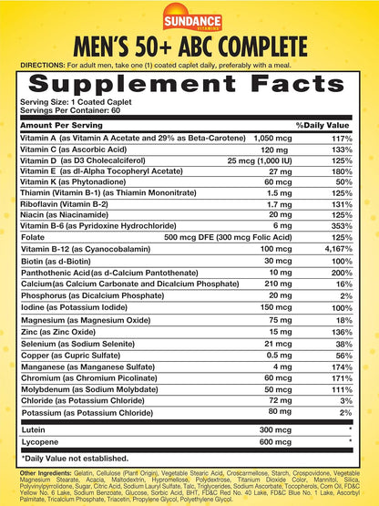 Sundance Men's 50+ Multivitamin Caplets