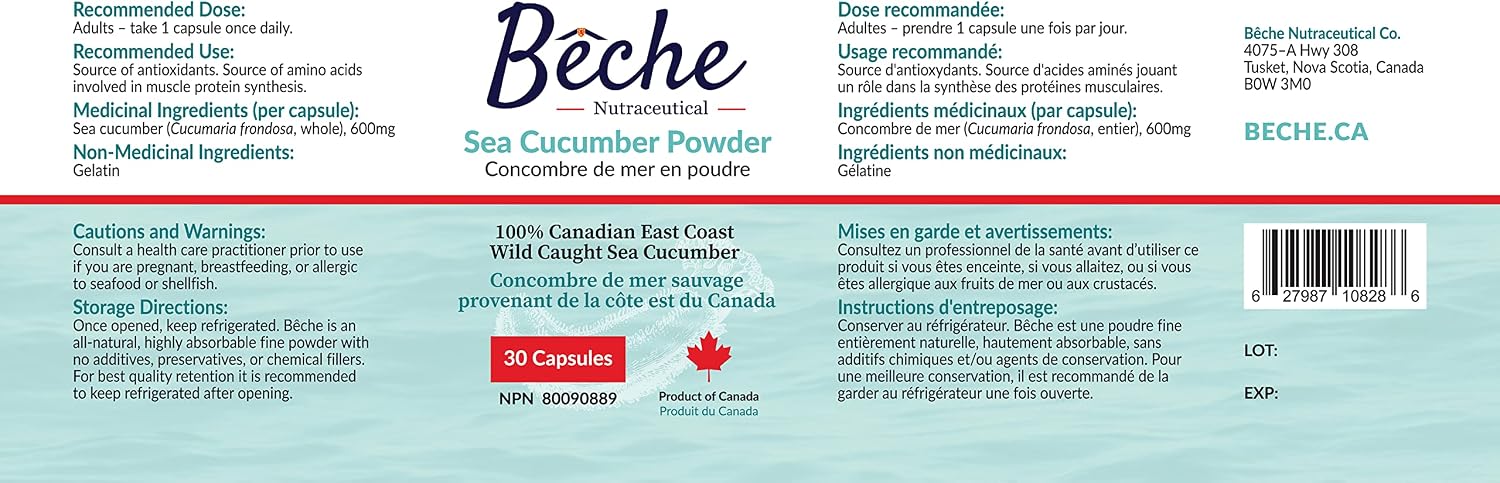 100% Sea Cucumber Powder Capsules, 30 Capsules - görsel 6