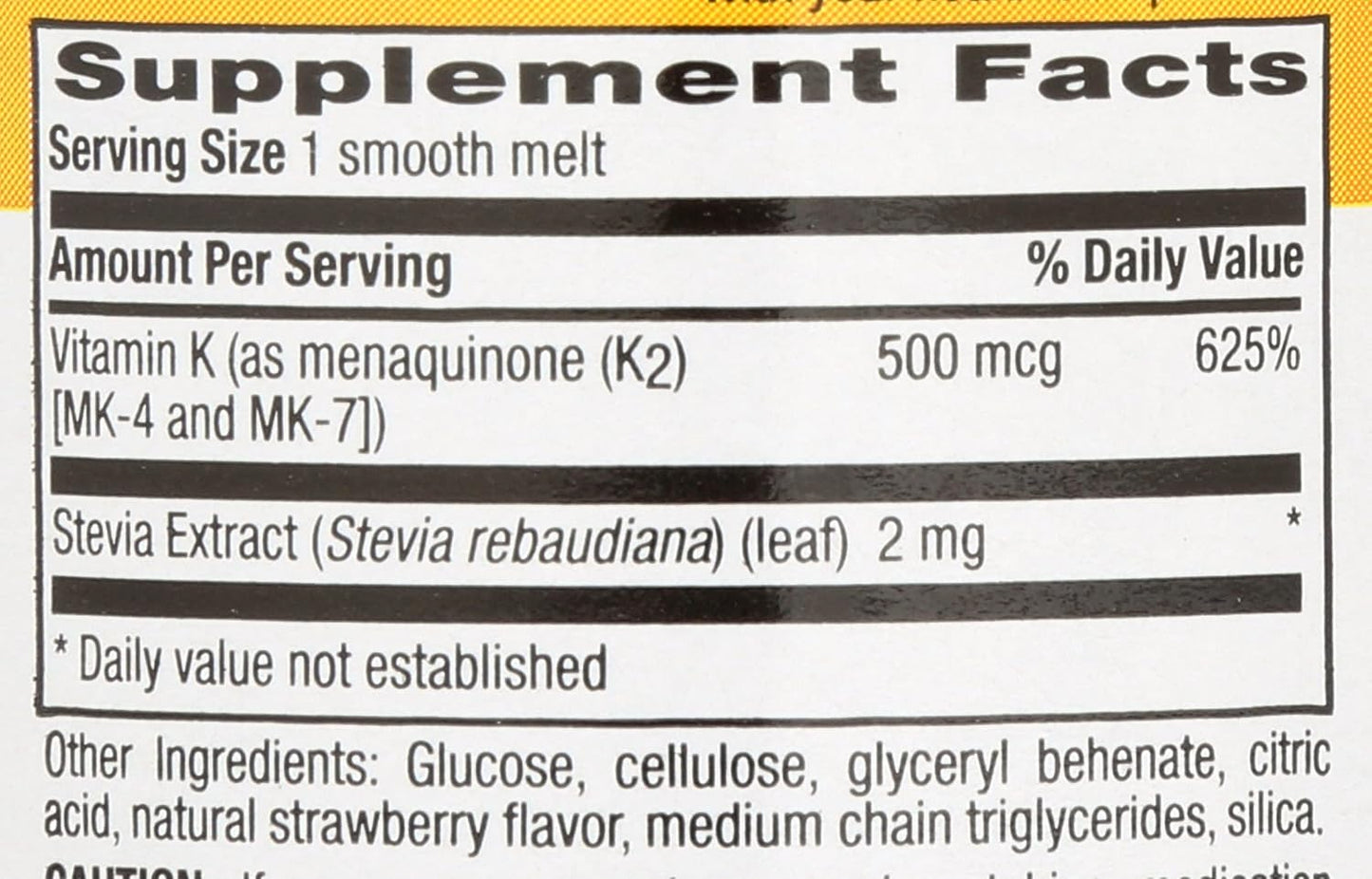 Country Life Vegan K2 Melts 500 mcg, 60 Count - görsel 3