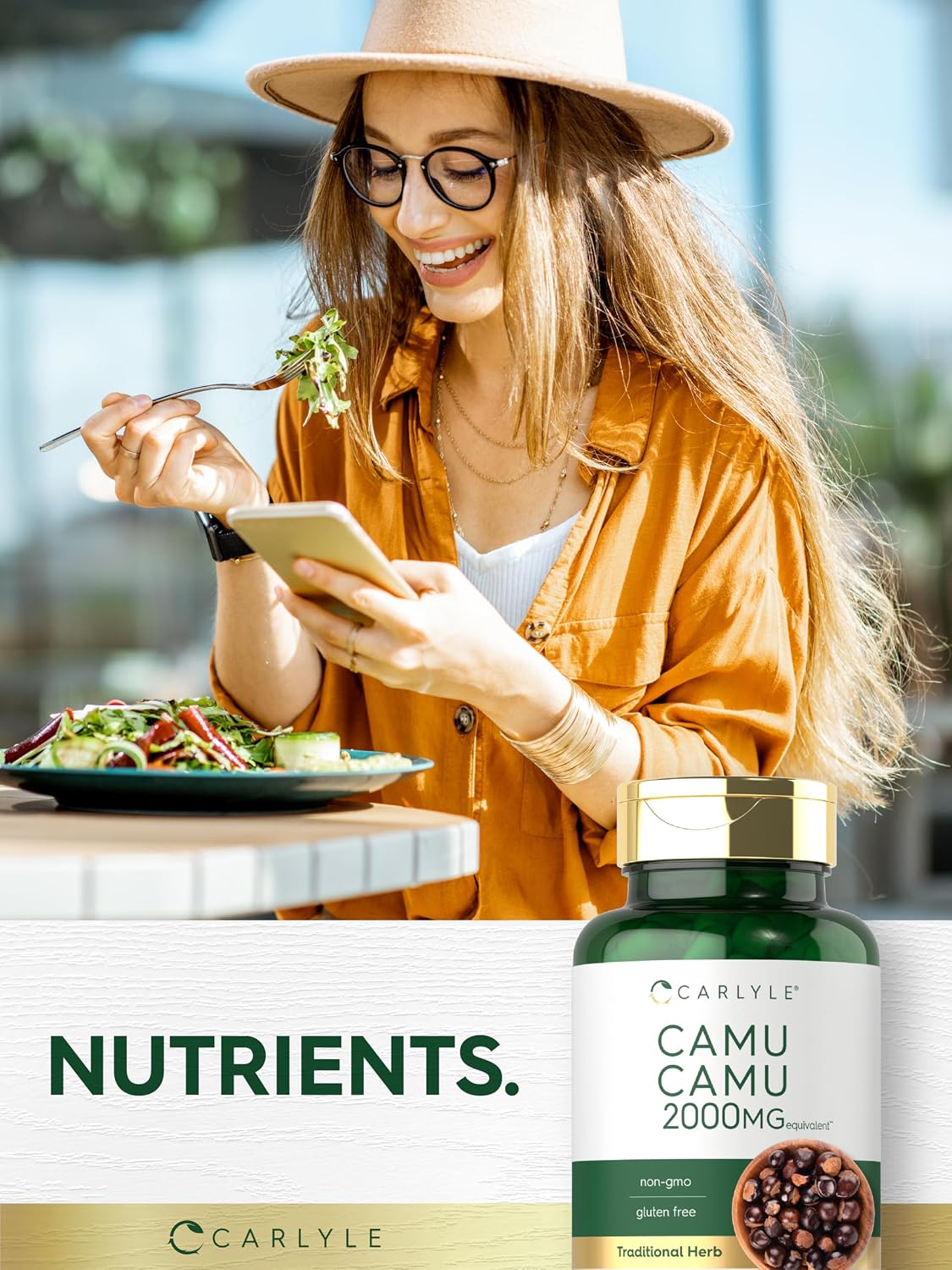 Carlyle Camu Camu with Vitamin C - 150 Capsules - Non-GMO & Gluten-free - görsel 6