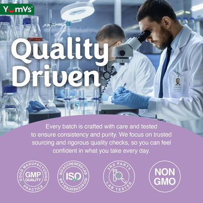 YUM-V'S Adult Multivitamin Gummies - Daily Gummy Vitamin for Women & Men, Immune Support, 60 Count