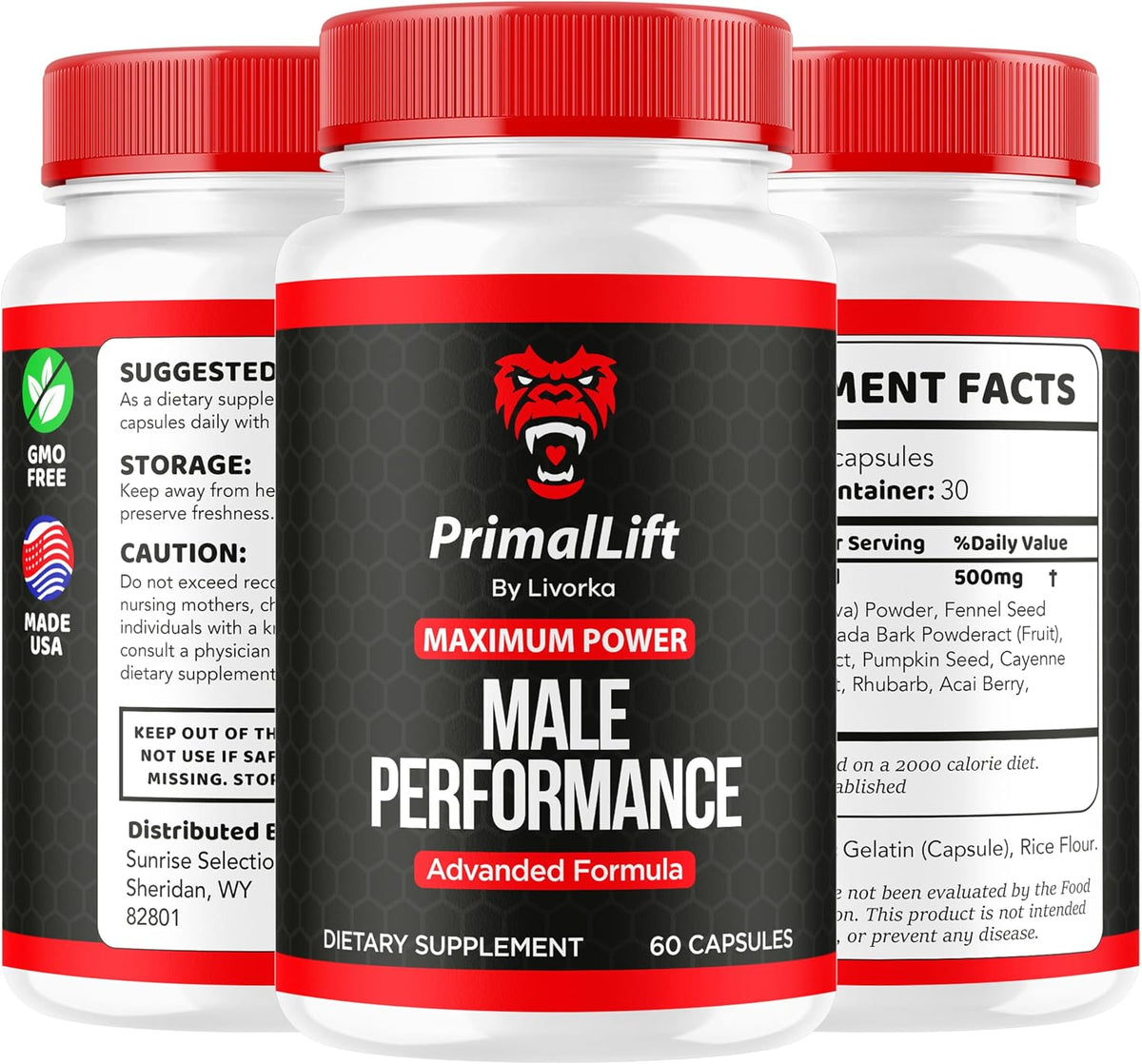 Primal Lift - All Natural Men's Multivitamin Supplement (5-Month Supply, 300 Capsules) - görsel 8