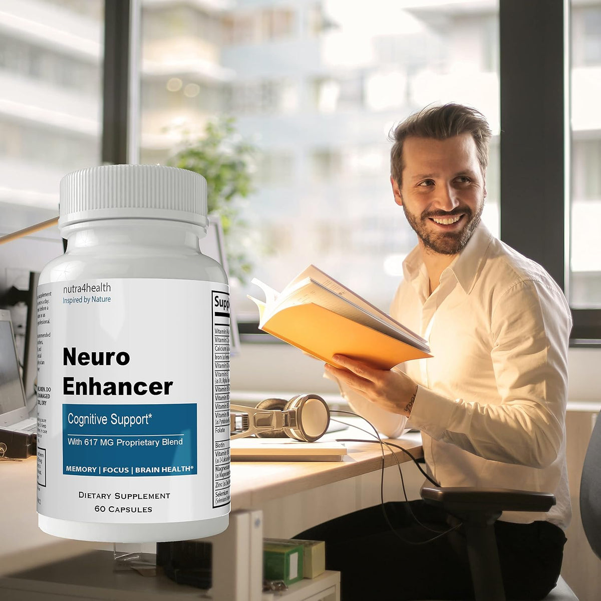 Neuro Enhancer Brain Booster Supplement – Focus & Memory Support – 60 Capsules - görsel 4