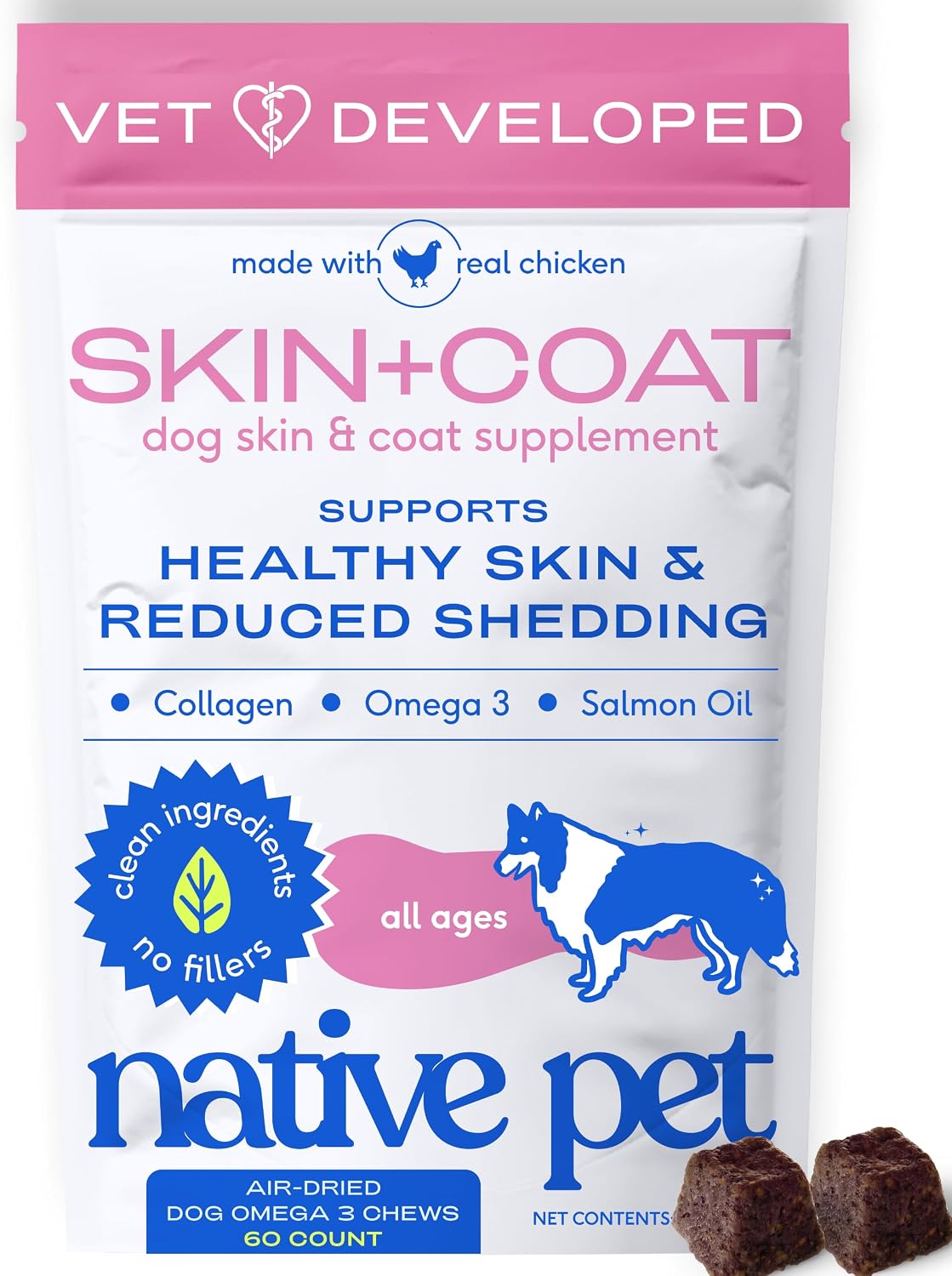 Native Pet Omega 3 Fish Oil for Dogs & Cats – Wild Alaskan Salmon Oil for Dogs Skin and Coat, Supports Joints, Heart & Shedding – Fast-Absorbing Omega 3 6 9 Liquid Supplement – 16oz - görsel 10
