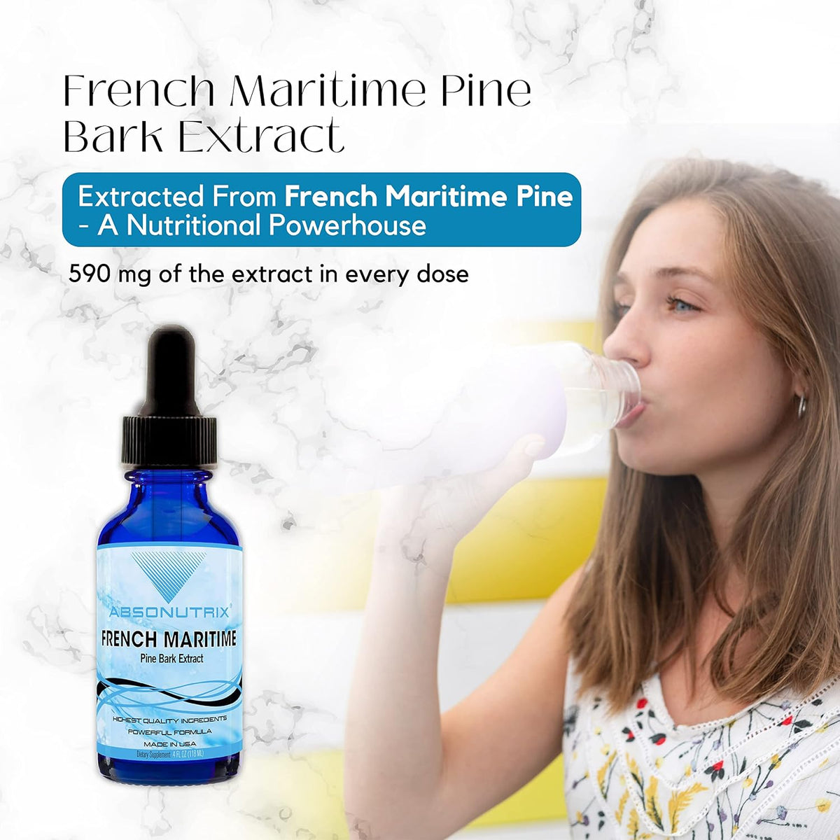 Absonutrix French Maritime Pine Bark Extract 590 mg, 118 ml Drops - görsel 6