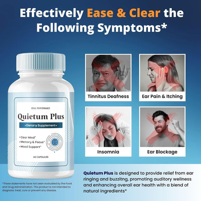Quietum Plus Tinnitus Relief Supplement - Ring Clear Advanced Formula (5 Pack)