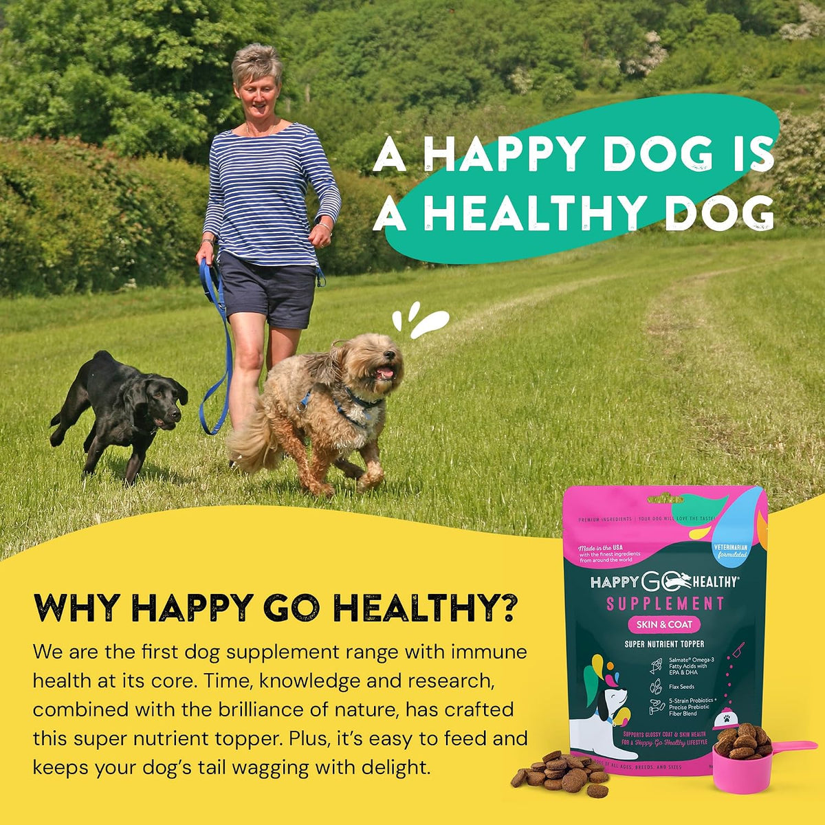 Skin & Coat Supplements for Dogs | Dog Itching Skin Relief & Promotes Shiny Skin Coat for Dogs | Rich in Omega 3 All-Natural Ingredients Tasty Kibble Dog Food Topper | 21 Count Pack - görsel 6