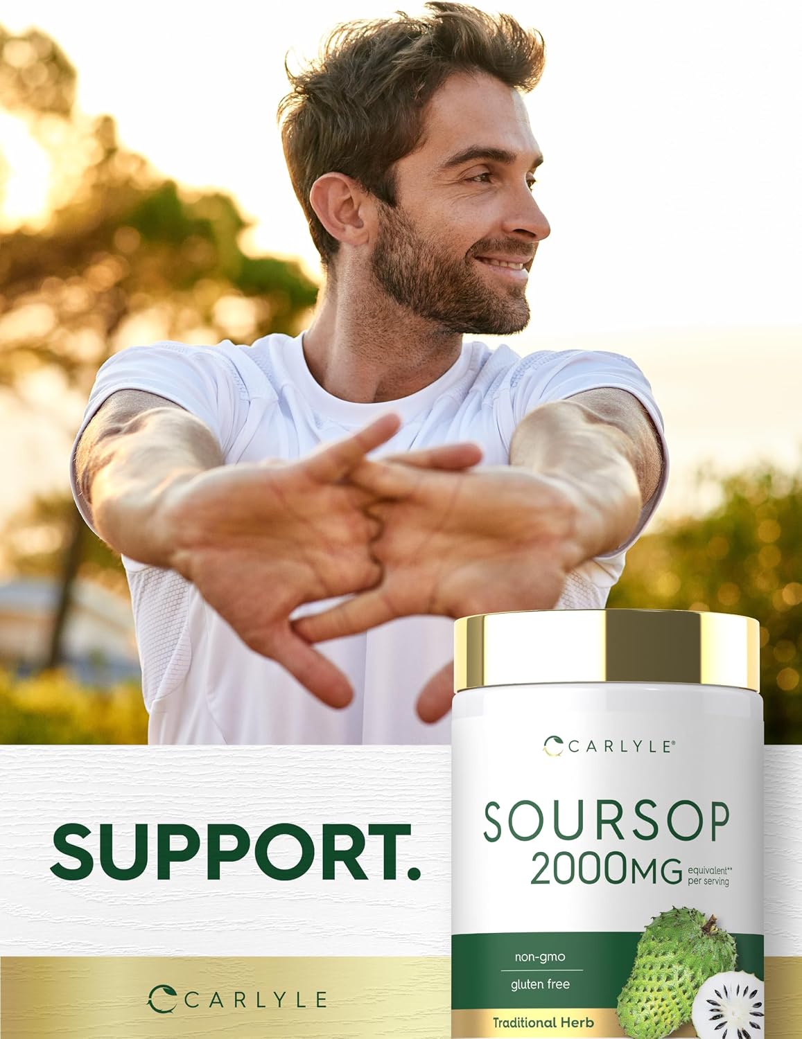 Carlyle Soursop Leaves, 160 Capsules - Traditional Herbal Food Supplement - görsel 6