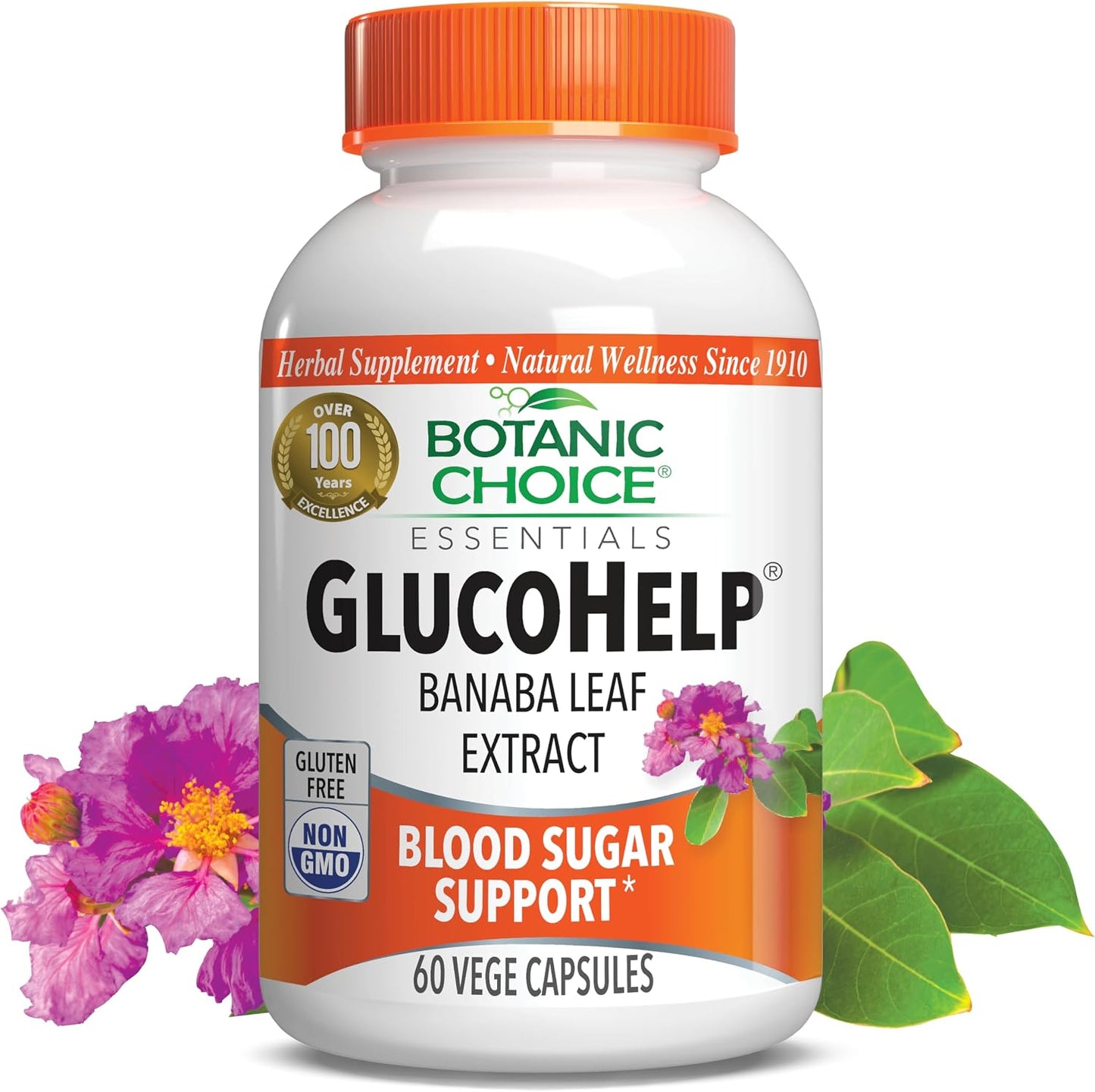 Botanic Choice Gluco Help Banaba Leaf Extract – Gluten-Free, Non-GMO, 60 Capsules - görsel 1