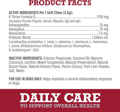WINPRO Pet Daily Care Chews for Dogs (60 Soft Chews) - Plasma-Powered Immune Support