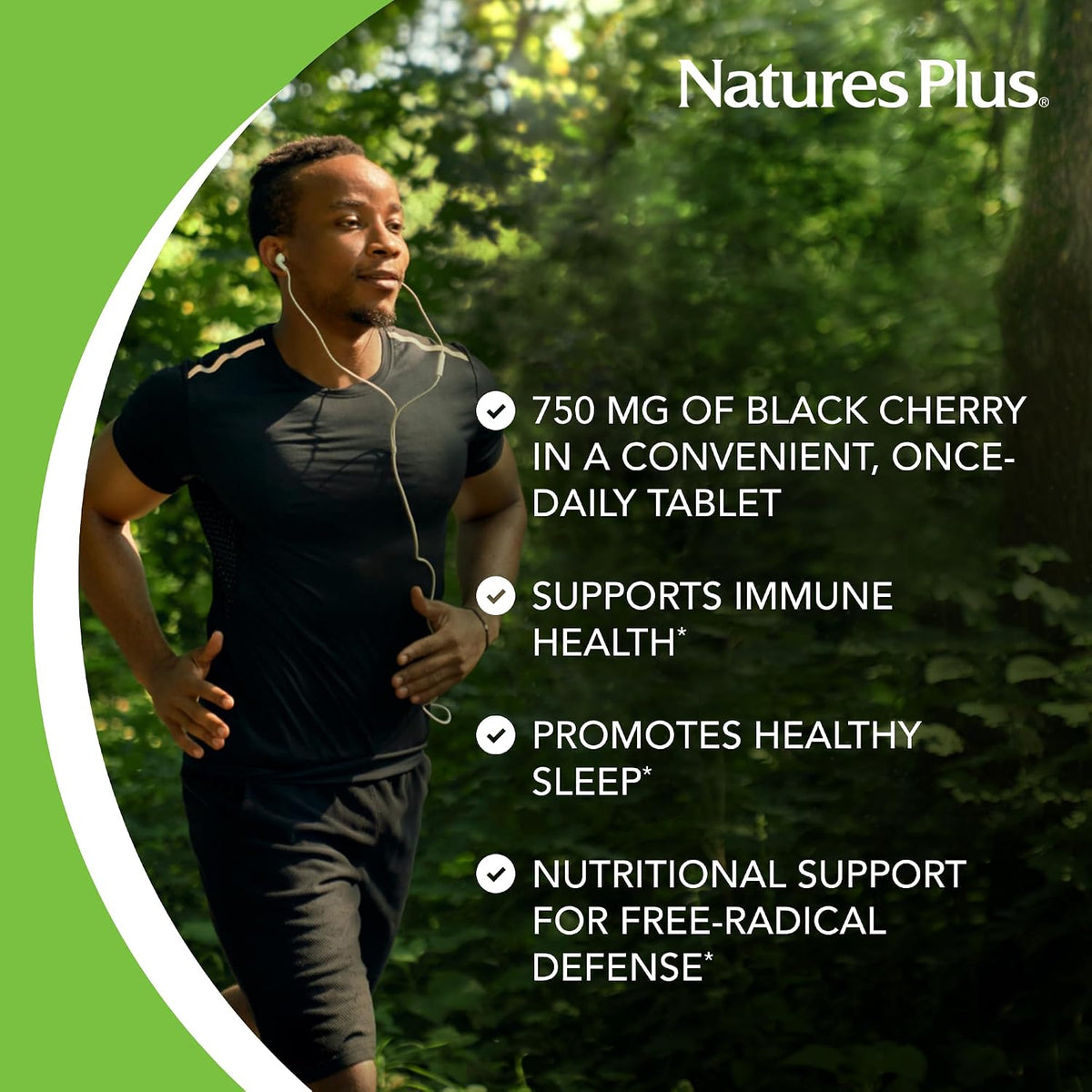 NaturesPlus Herbal Actives Black Cherry - 30 Extended Release Tablets - görsel 4