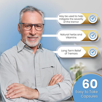 Tremadone Essential Tremor Support Supplement - All-Natural, Gluten-Free, Dairy-Free (1 Bottle)