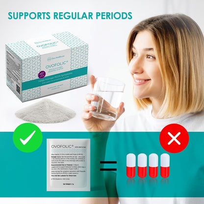 Ovofolic Inositol Food Supplement – Myo-Inositol and D-Chiro Inositol Plus Active Folate – Ideal 40:1 Ratio – 30 Sachets