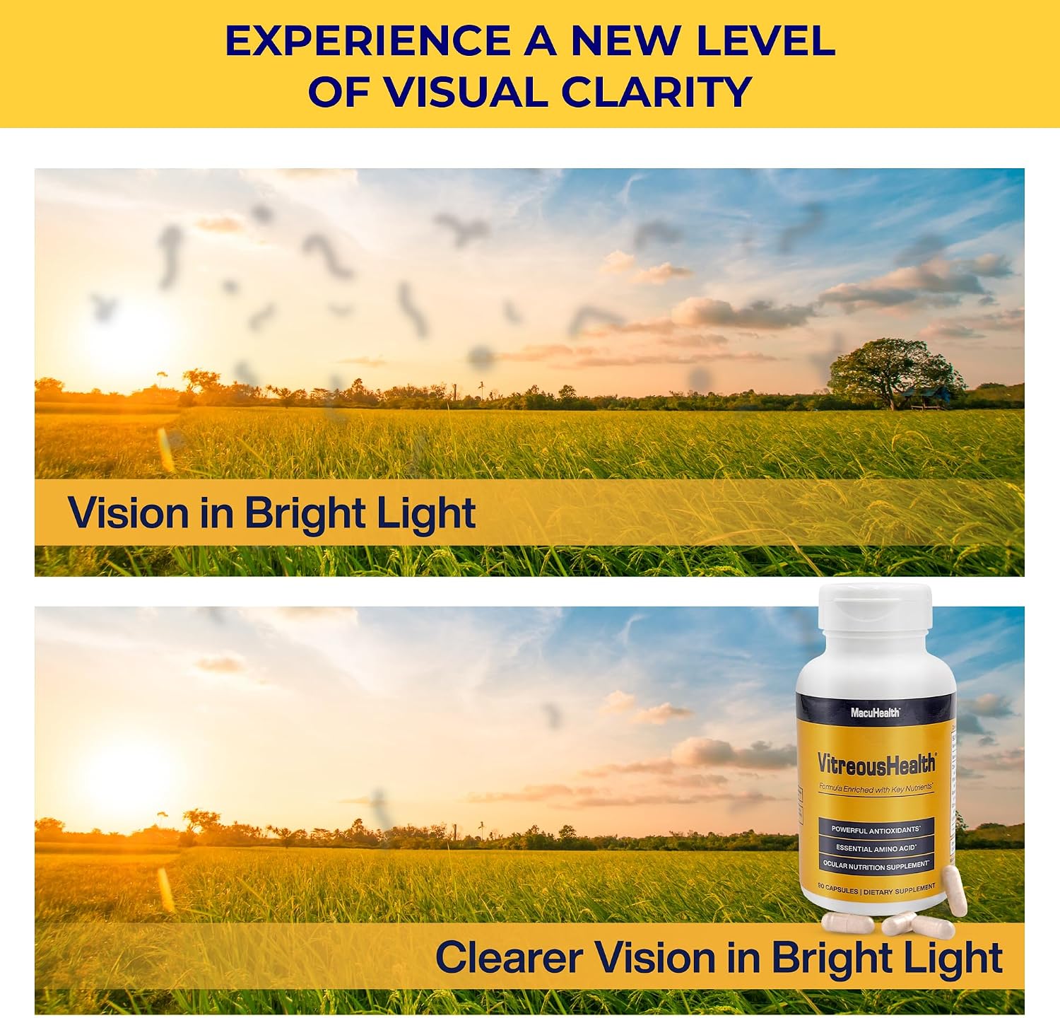 MacuHealth VitreousHealth Evidence-Based Eye Supplement - 90 Capsules - görsel 7