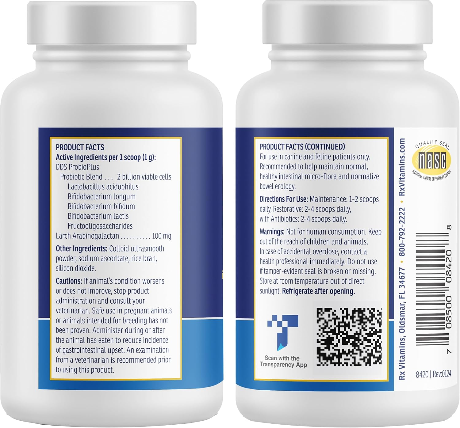 Rx Vitamins Rx Biotic Probiotic Powder for Dogs and Cats - Cat Digestive Support & Dog Gut Health - 35g - görsel 6