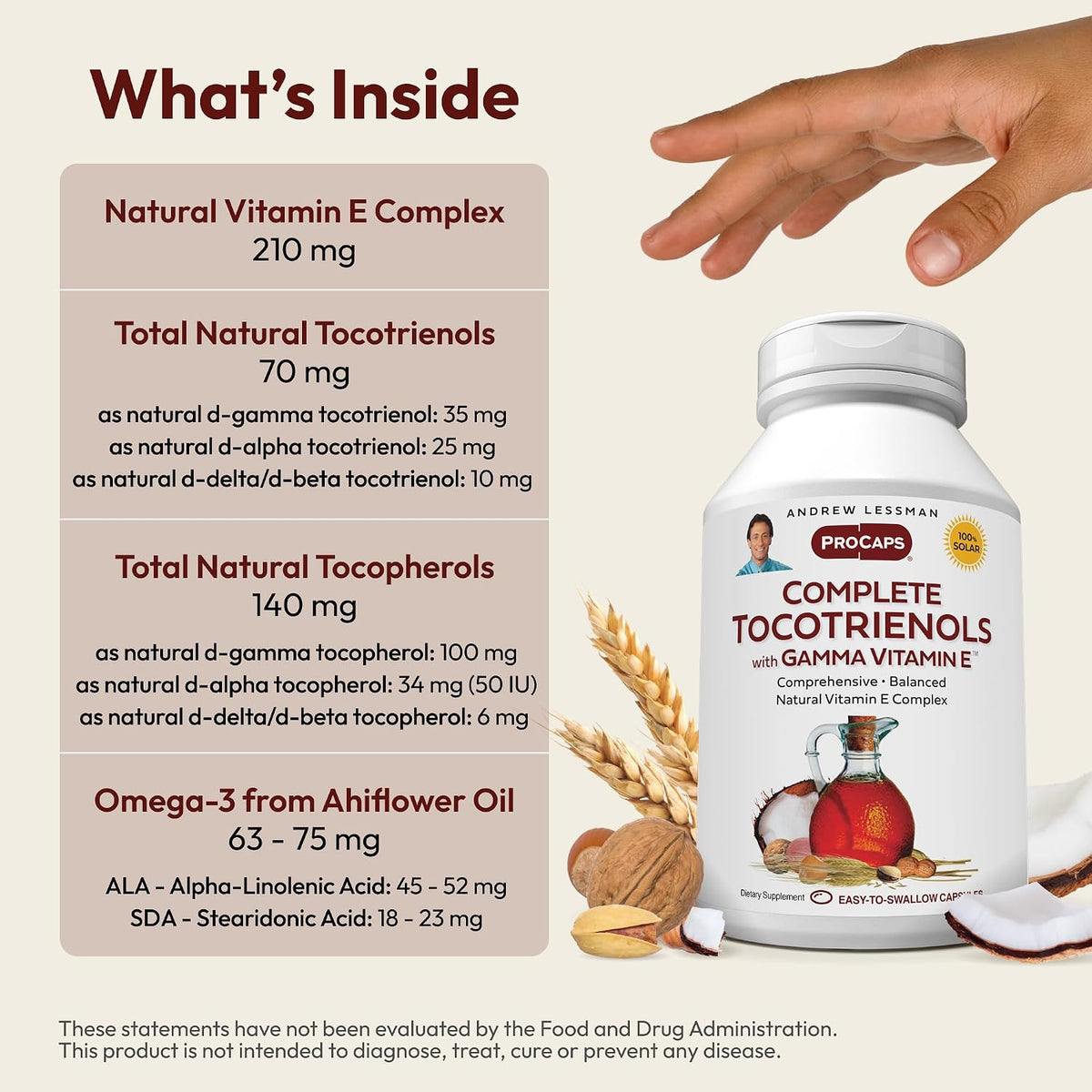 Andrew Lessman Complete Tocotrienols with Gamma Vitamin E, 30 Softgels - görsel 3