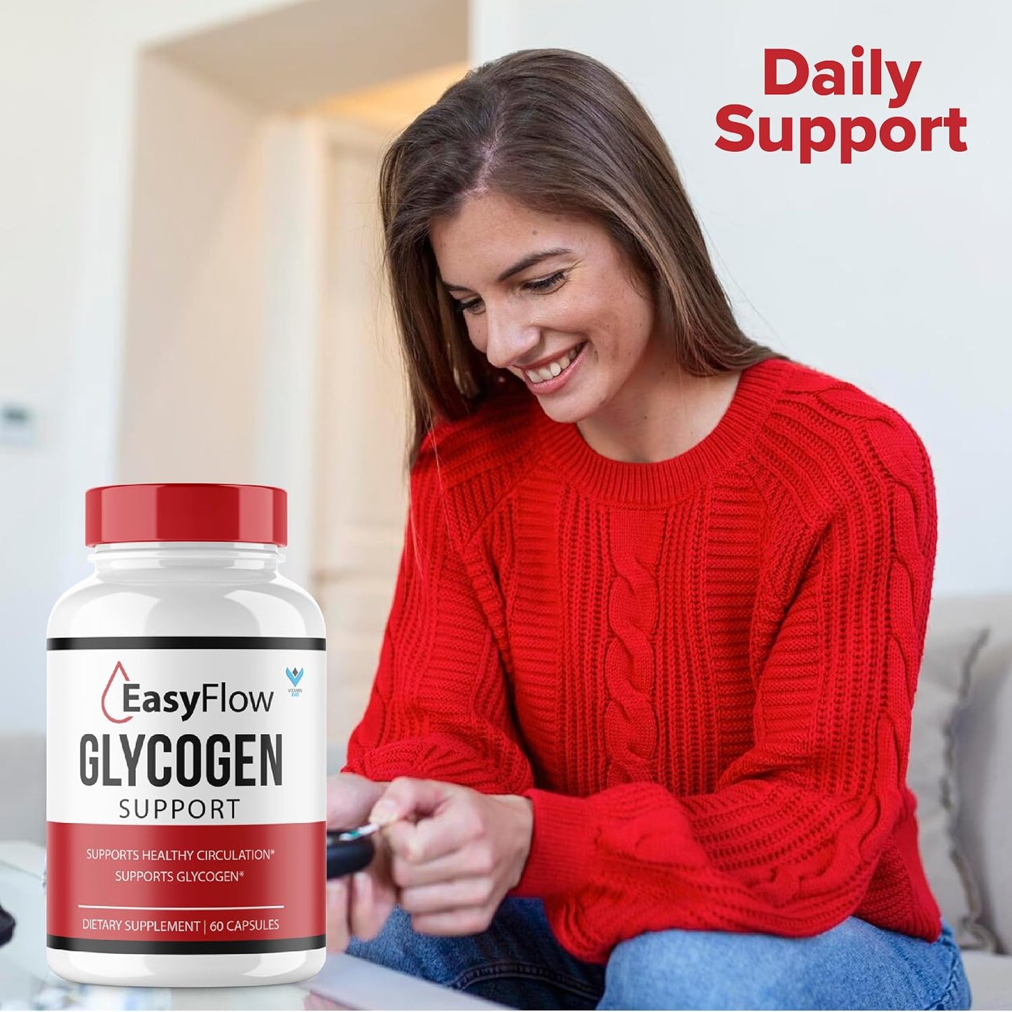 Easy Flow Glycogen Support - Maximum Strength Supplement (Pack of 2, 120 Capsules) - görsel 3