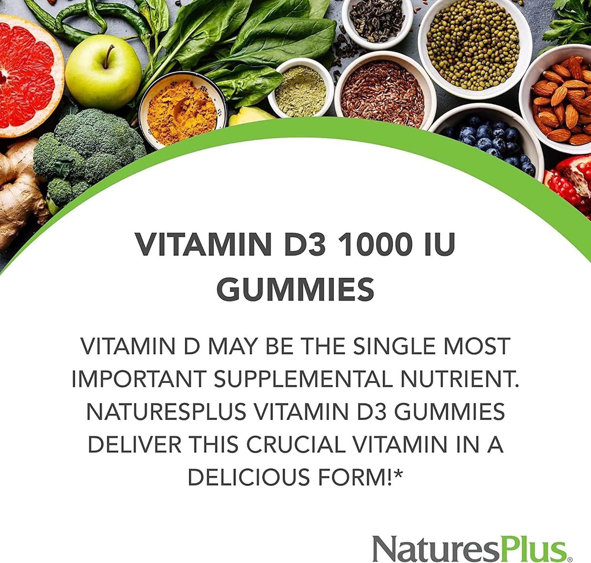 NaturesPlus Vitamin D3 1000 IU Gummies, Mixed Berry – 60 Gummies - görsel 3