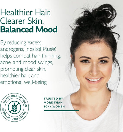 Inositol Plus for Women | Ovarian Health, Hormone Balance, Fertility, Ovulation | 40:1 Myo-Inositol D-Chiro & 12 Ingredients | Developed by a Medical Doctor | 120 Capsules