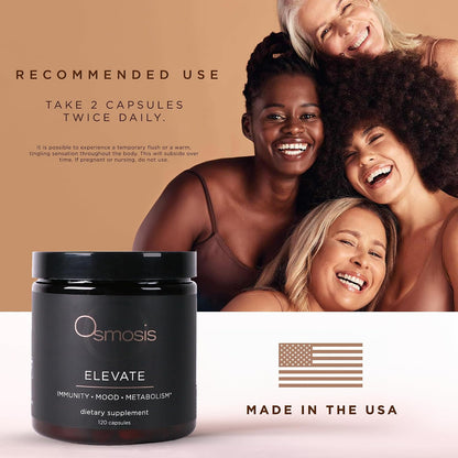 OSMOSIS Skin care Elevate - Immunity, Mood, and Metabolism, 120 Capsules