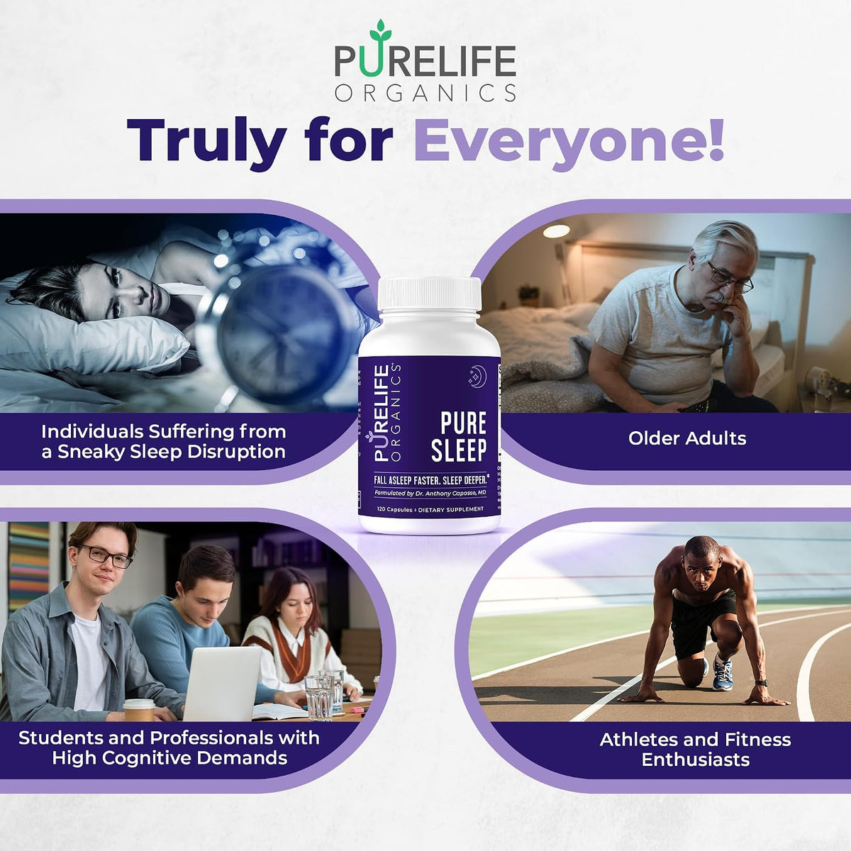 Pure Sleep Supplement - Doctor Formulated - 120 Vegan Capsules - görsel 6