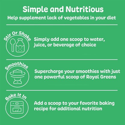 New Vitality Royal Greens Superfood Powder – Organic Vegetable Blend with Probiotics & Antioxidants, 305 g (30-Day Supply) – Image 6