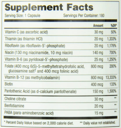 NuMedica B-Replete Food Supplement 180 Vegetable Capsules