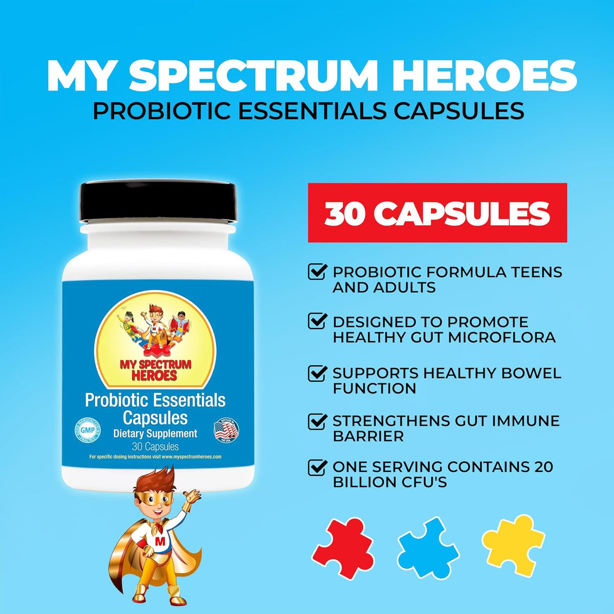 Probiotic Capsules for Digestive Health – 20 Billion CFUs, 7 Diverse Strains - görsel 2