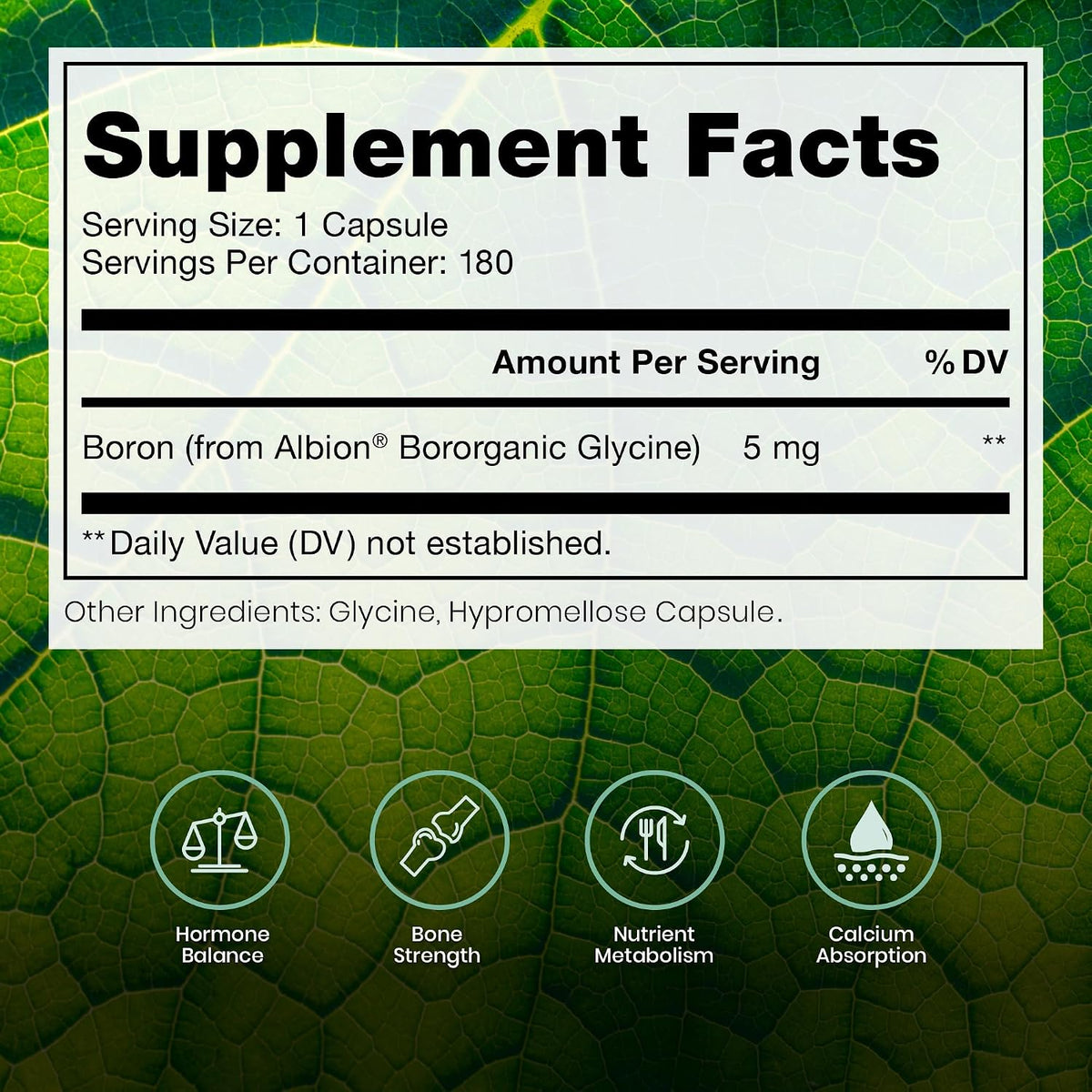 Pure TheraPro Rx Bio Boron – Bororganic Glycine Boron Supplement (5mg, 180 Capsules) - görsel 2