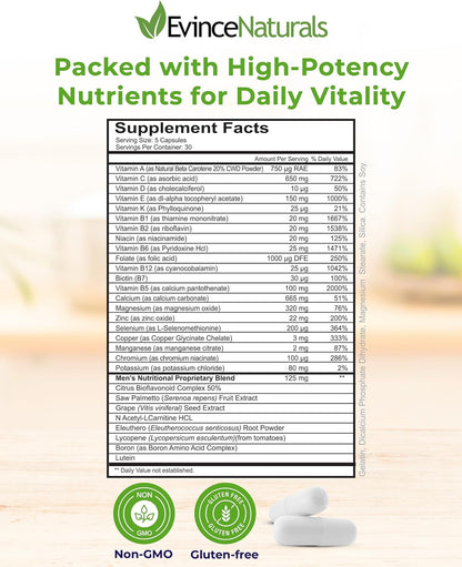 Evince Naturals Men's Daily Nutritional System Multivitamin