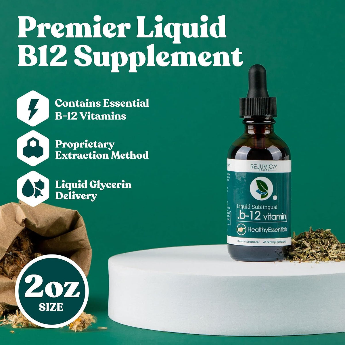 Rejuvica Health Active B-12 Liquid Supplement – 3000µg, Fast-Absorbing, Great Flavour - görsel 2