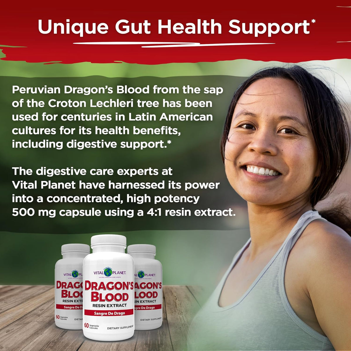 Vital Planet Dragon's Blood Resin Extract – 500mg, 60 Capsules - görsel 3