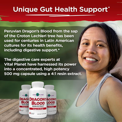 Vital Planet Dragon's Blood Resin Extract – 500mg, 60 Capsules