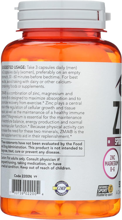 Now Foods ZMA 800 Mg Capsules, 90 CT