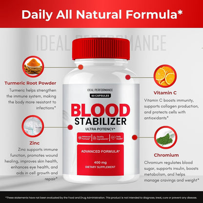 Blood Stabilizer Advanced Blood Formula Capsules - Maximum Strength Supplement (2 Pack)