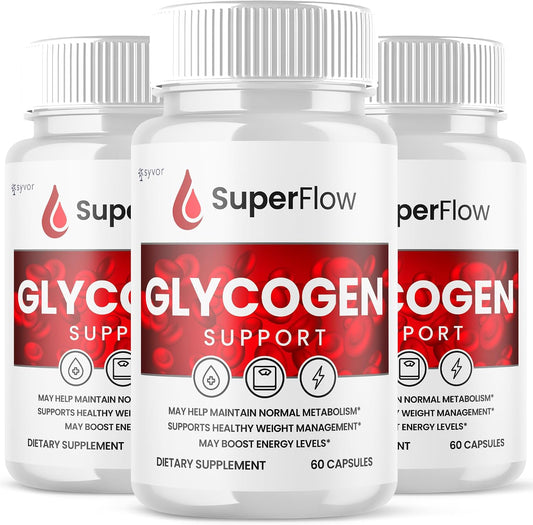 Super Flow Glycogen Support - Official SuperFlow Advanced Formula Glyco Optimiser Capsules (3 Pack, 180 Capsules)