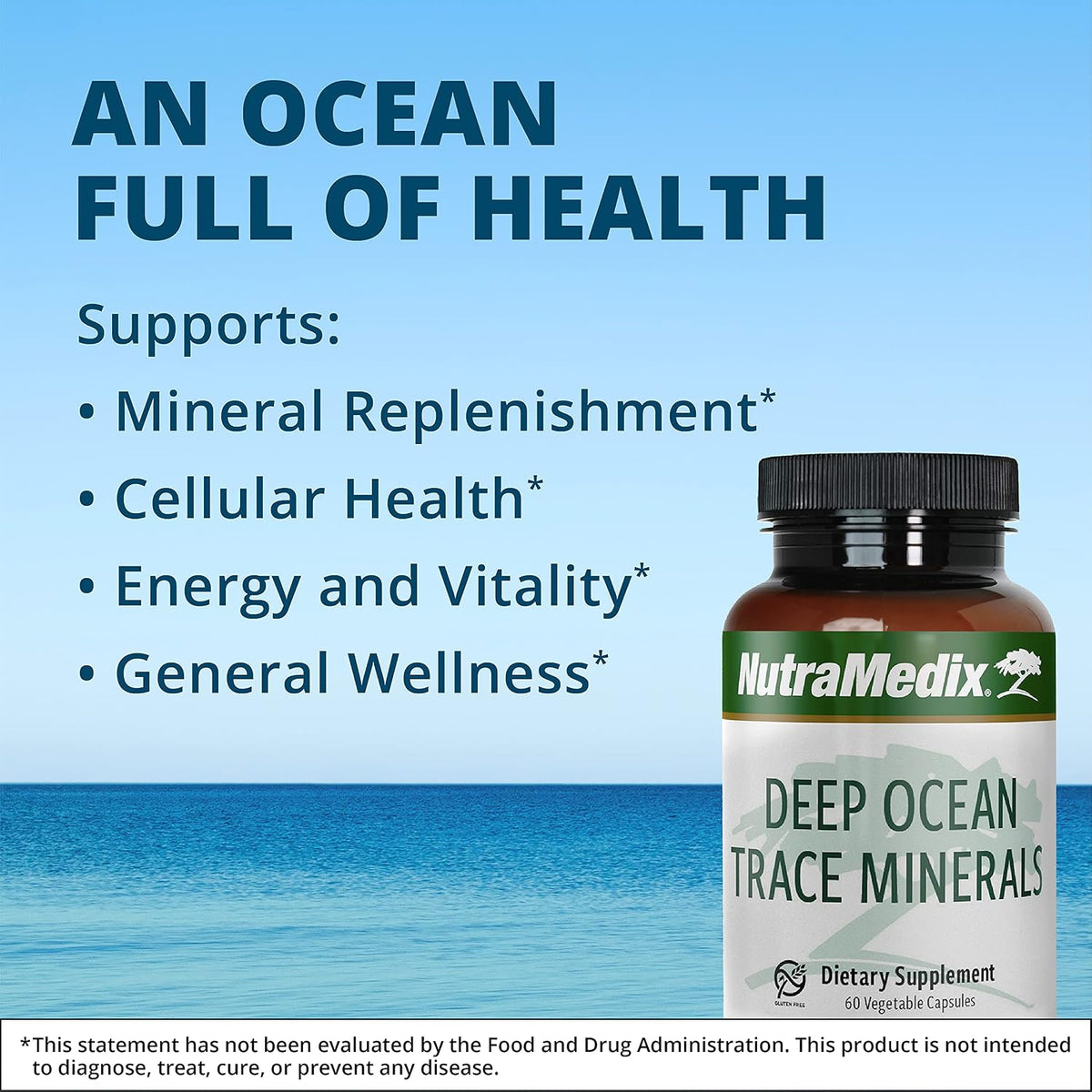 NutraMedix Deep Ocean Trace Minerals, 1000 mg (60 Capsules) - görsel 5