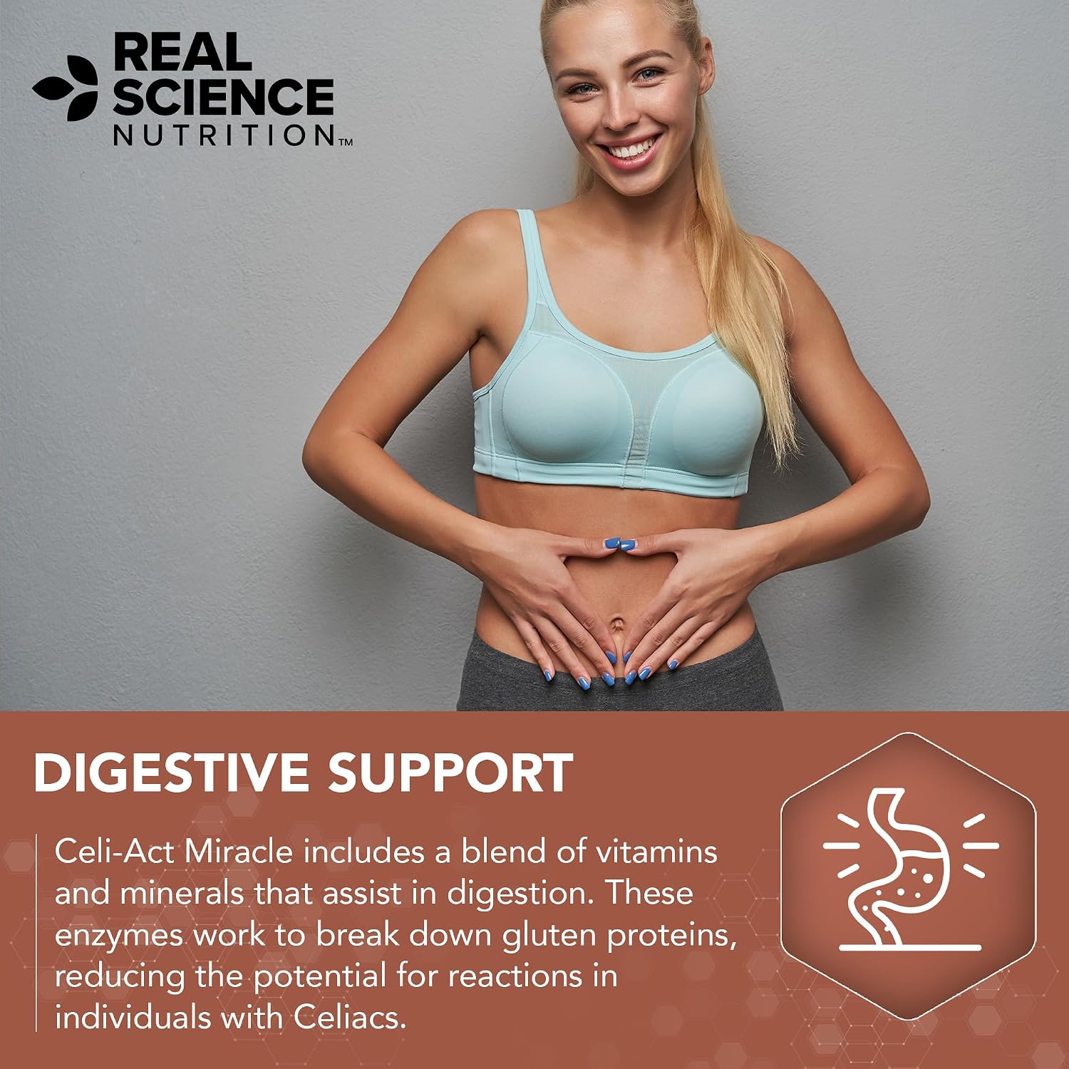 Real Science Celi-Act – Natural Gut Health Supplement for Digestive Support, 60 Capsules - görsel 6