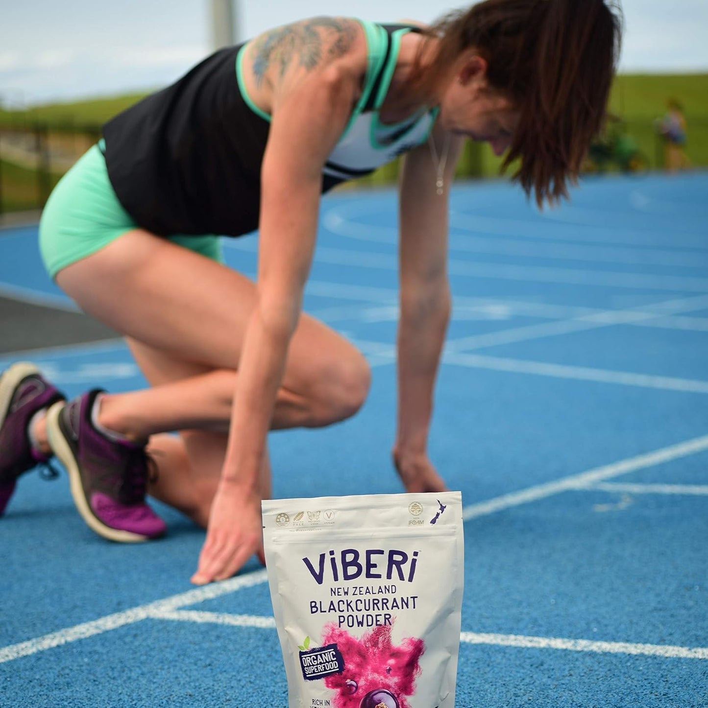 ViBERi Organic Blackcurrant Powder (200 g, 20 Sachets) – New Zealand Superfruit with Vitamin C & Anthocyanins - görsel 3