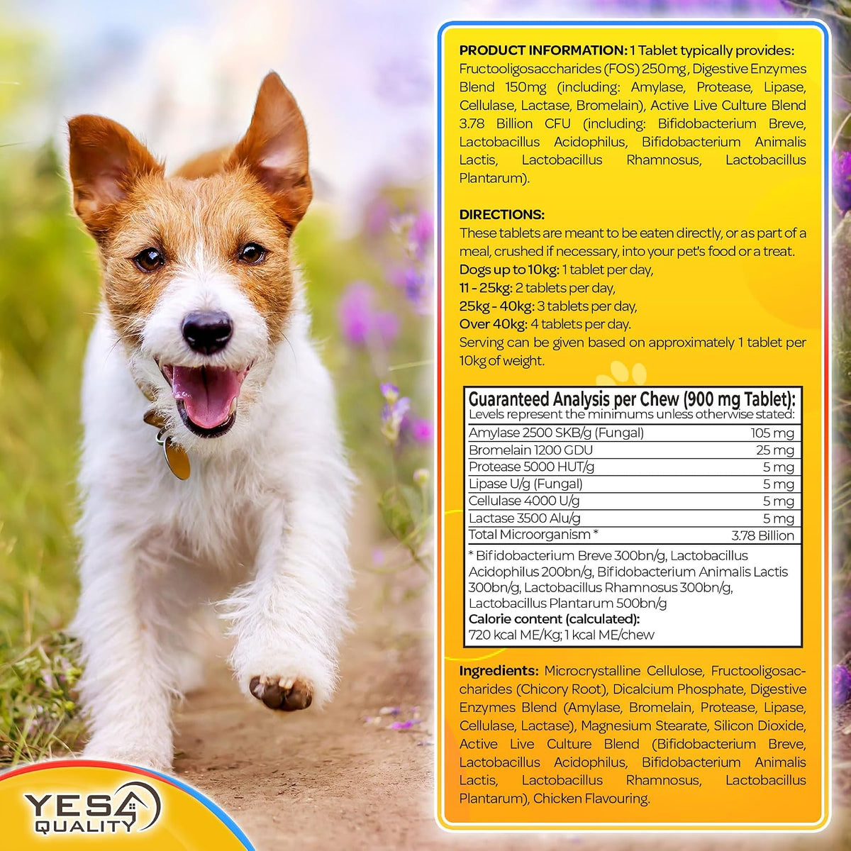 Dog Probiotics - Prebiotic & Probiotic Chews - Supports Immunity, Digestive & Gut Health - 120 Chicken Flavoured Tablets - görsel 7