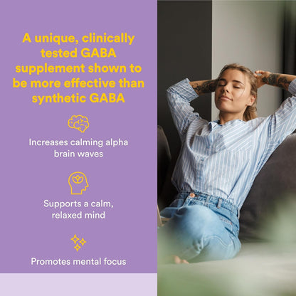 Natural Factors Pharma GABA - Food Supplement for Calm Sleep & Focus - 60 Vegetarian Capsules