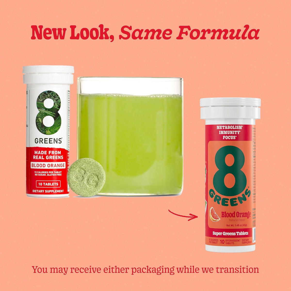 8Greens Supergreens Effervescent Tablets, Blood Orange, 30 Servings - görsel 9